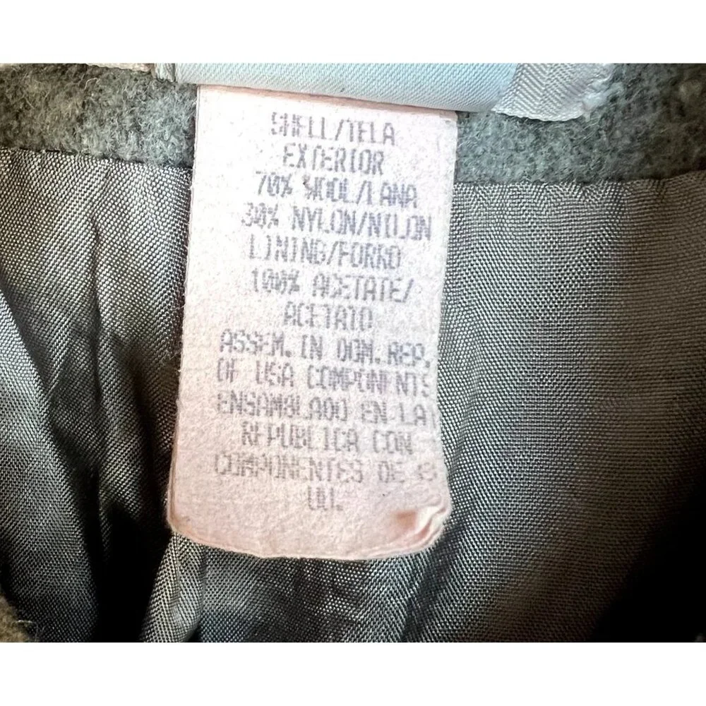Cabin Creek Vintage Womens Gray Wool Blend Car Coat Jacket Sz 14 Preppy Career‎